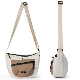Women's Solid Color Crossbody Bag Fashionable Large Capacity Shoulder Bag For Work School Casual Trendy Versatile High-quality Daily Commuting Ba (Option: White)