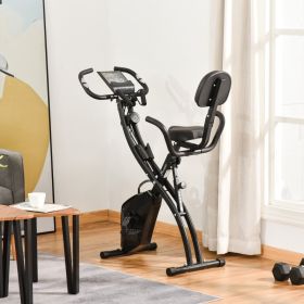 Exercise Bike Folding Upright Recumbent Stationary Cycling W Resistance Band (Option: Black 1195x230x375 mm)